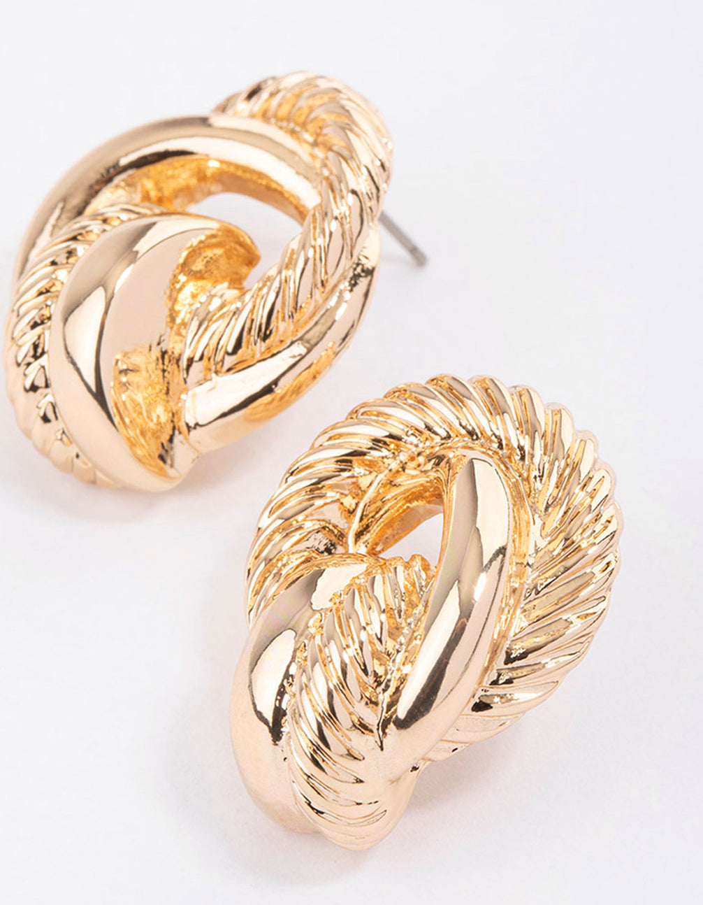 Gold Rope Knotted Earrings