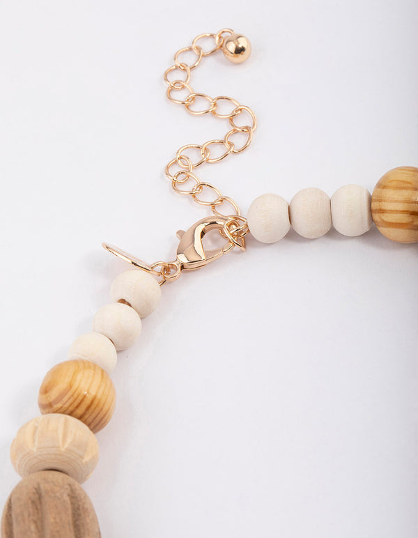 Gold Wrapped Circle Link Necklace