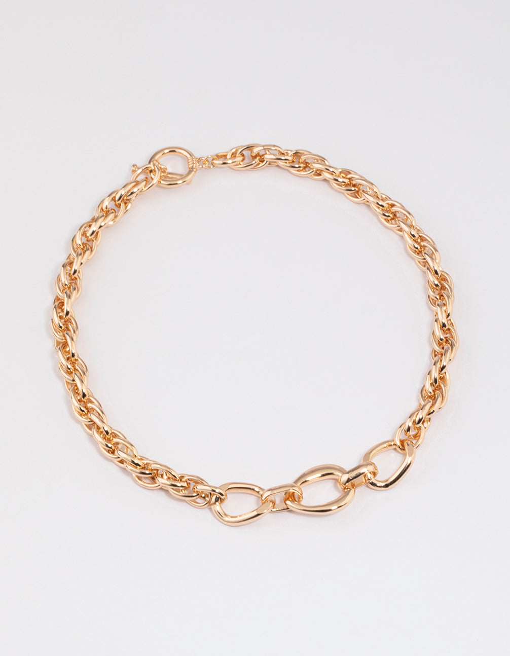 Gold Multi Link Statement Necklace