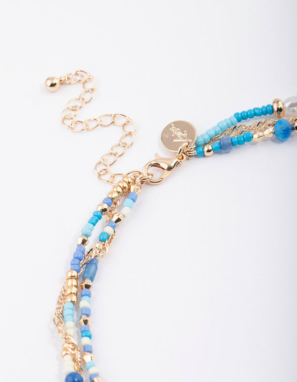 Gold Beaded & Pearl Choker Pack