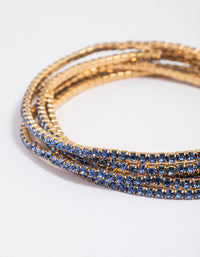 Gold Fine Cupchain Stretch Bracelet 6-Pack - link has visual effect only
