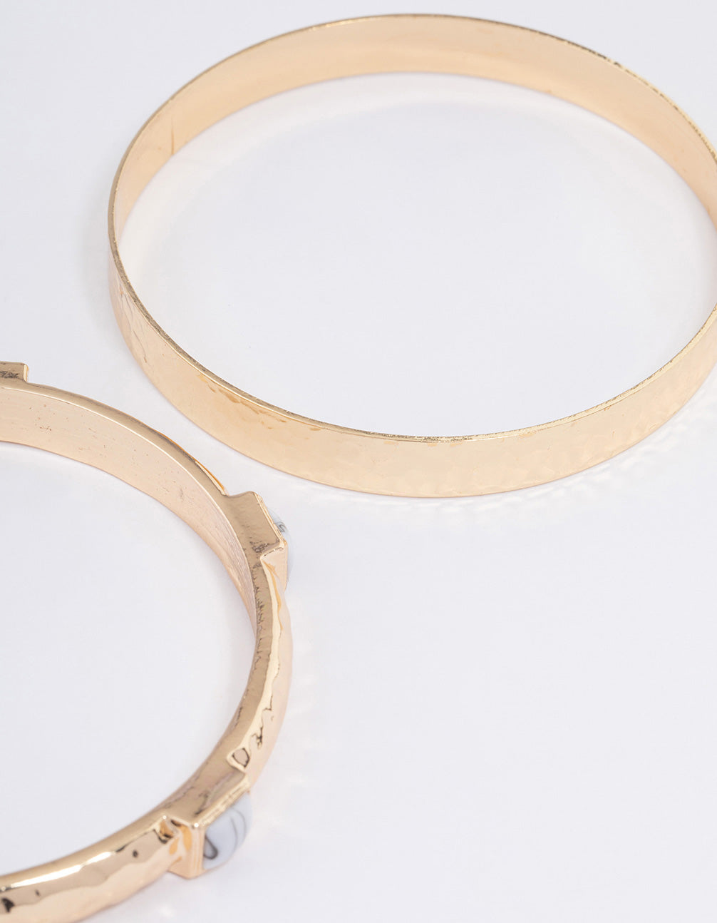 Gold Chunky Stone Bangle Pack