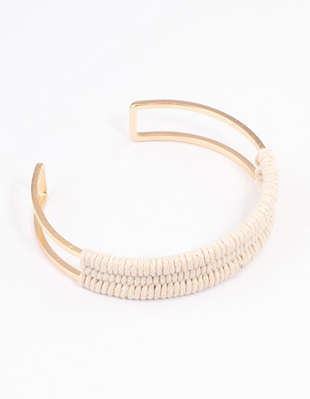 Gold Raffia Wrapped Bangle