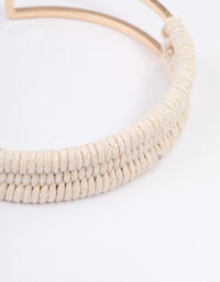 Gold Raffia Wrapped Bangle - link has visual effect only