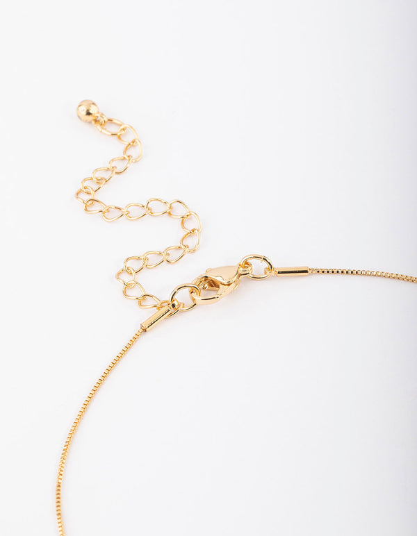 Gold Plated Freshwater Pearl Pendant Necklace