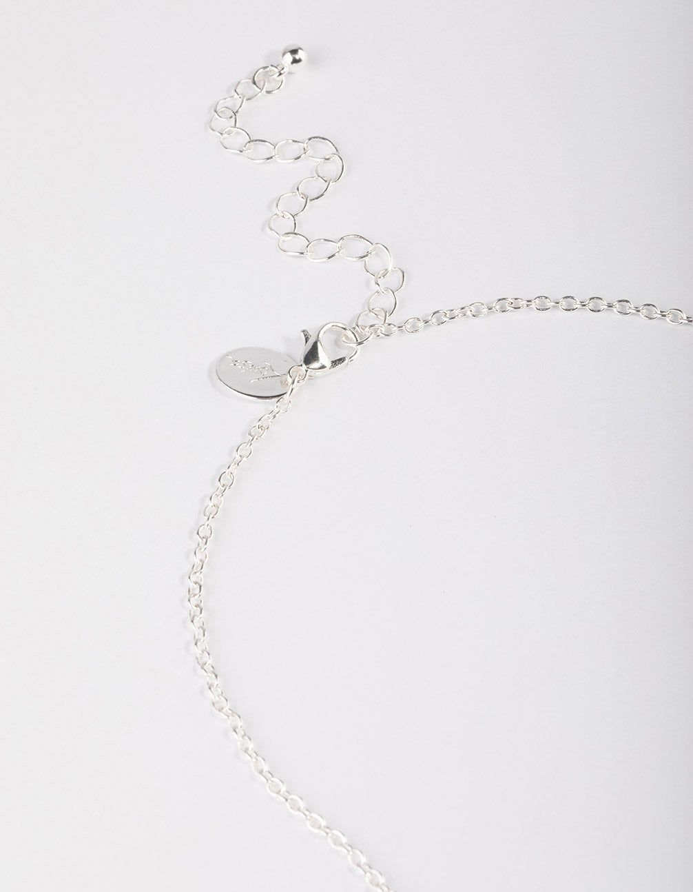 Silver Plated Halo Cubic Zirconia Y-Necklace