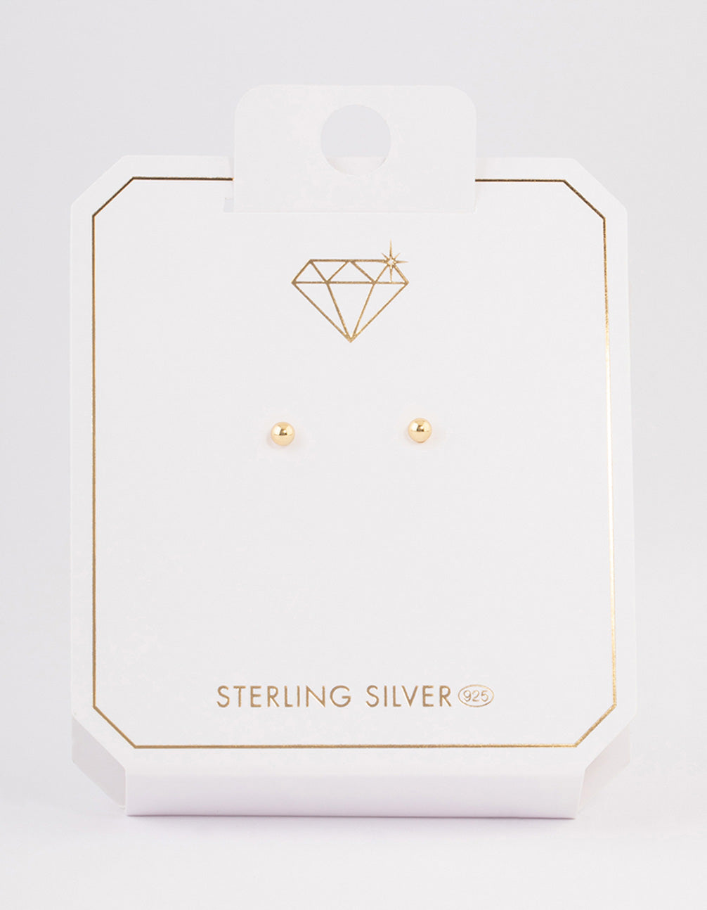 Sterling Silver Ball Stud Earrings - 3mm