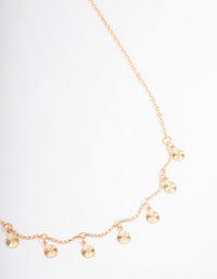 Gold Multi Wiggle Disc Necklace - link has visual effect only
