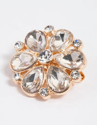 Gold Encrusted Flower Brooch - link has visual effect only