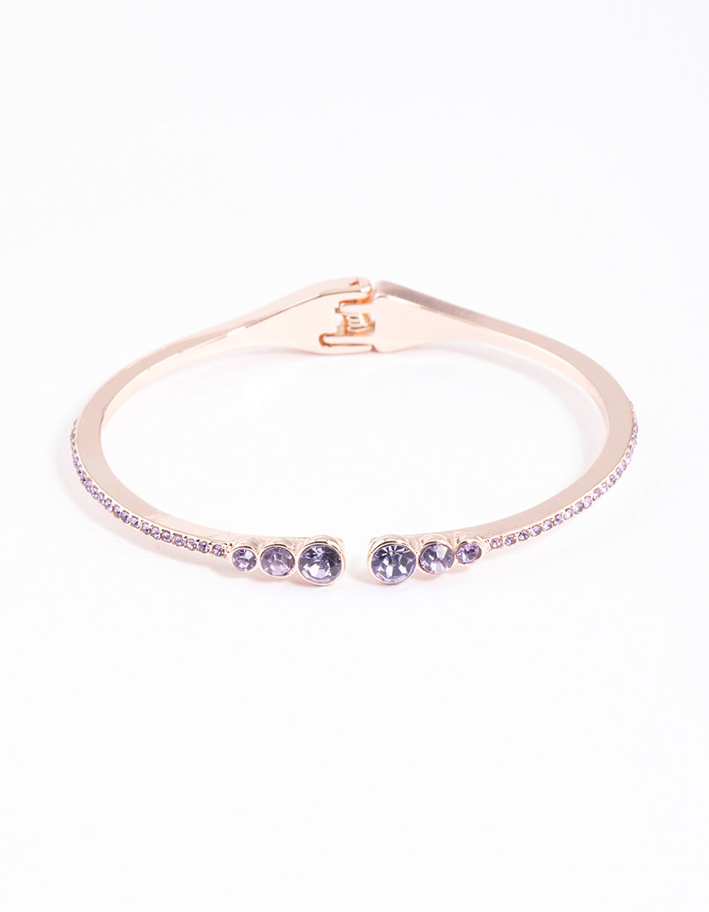 Rose Gold Circle Diamante Wrist Cuff