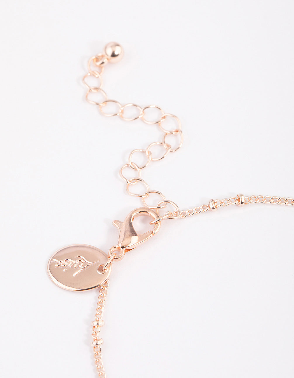 Rose Gold Mixed Box Chain Diamante Bracelet & Anklet 4-Pack