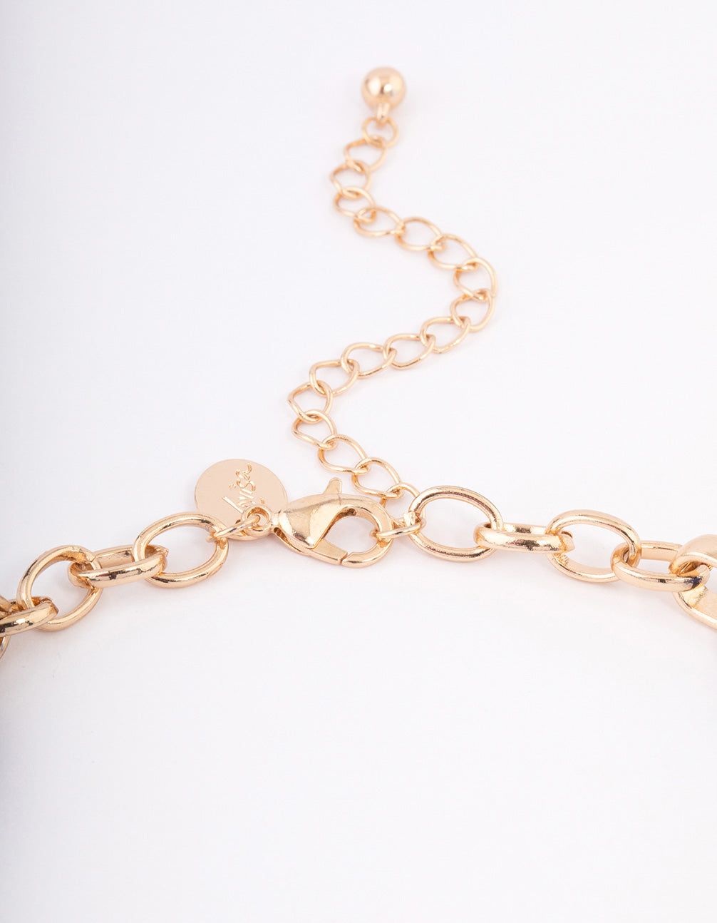 Gold Mixed Oval Link Necklace