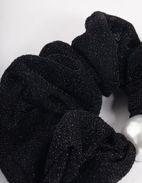 Black Fabric Hair Scrunchie - link has visual effect only