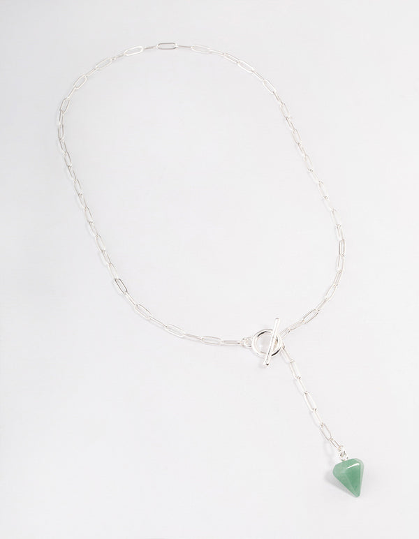 Silver Turquoise Charm T&O Necklace
