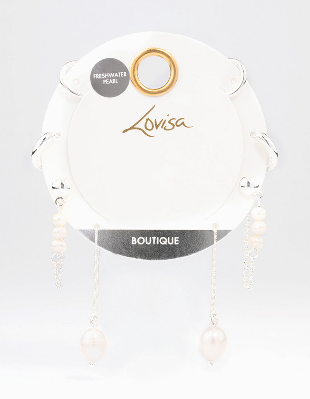 Silver Plated Freshwater Pearls Thread Through Earrings