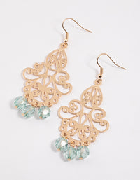 Blue Filo Triple Effect Facet Drop Earrings - link has visual effect only