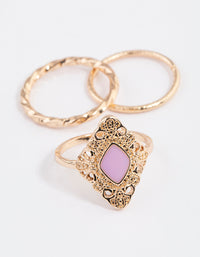 Gold Ornate Marquise & Twisted Ring Pack - link has visual effect only