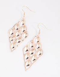 Rose Gold Teardrop Window Drop Earrings - link has visual effect only