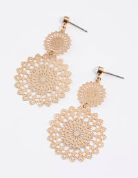 Double Filo Disc Drop Earrings - link has visual effect only