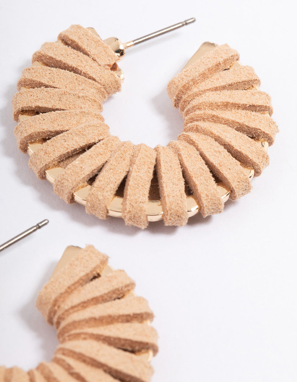 Gold Wrapped Hoop Earrings