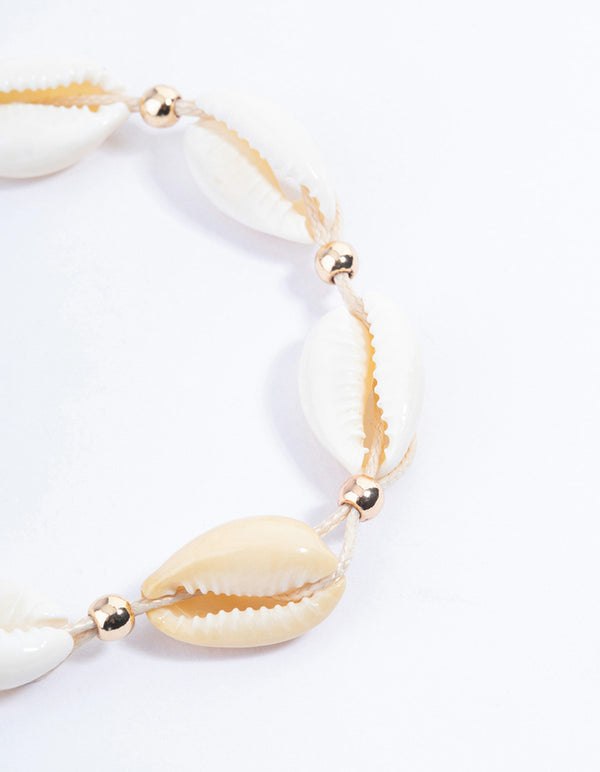 Gold Shell Toggle Bracelet