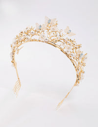 Gold Flower Butterfly Crown - link has visual effect only