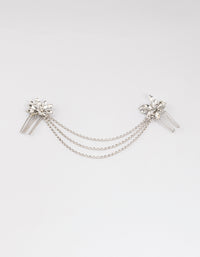 Silver Diamante Hair Drape - link has visual effect only