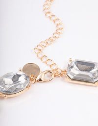 Gold Large Chunky Mixed Stone Necklace - link has visual effect only