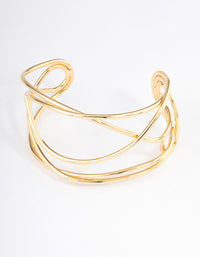 Gold Plated Organic Wire  Bangle - link has visual effect only