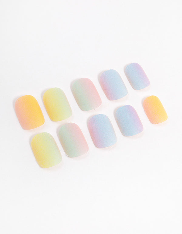 Tweens Rainbow Gradient Press On Nails