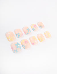 Tweens Blush Daisy Press On Nails - link has visual effect only