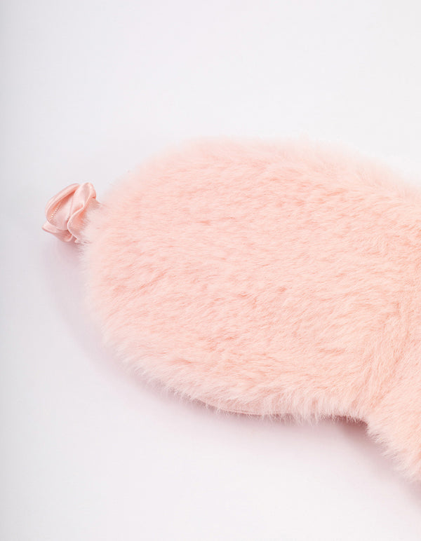 Blush Fluffy Eye Mask