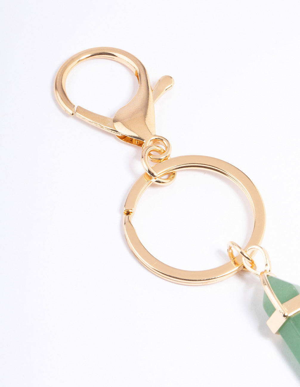Gold Green Aventurine Key Ring