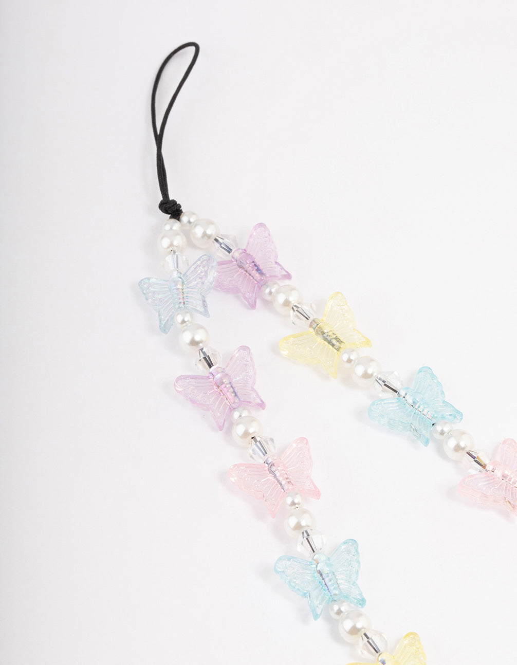Butterfly & Pearl Phone Strap