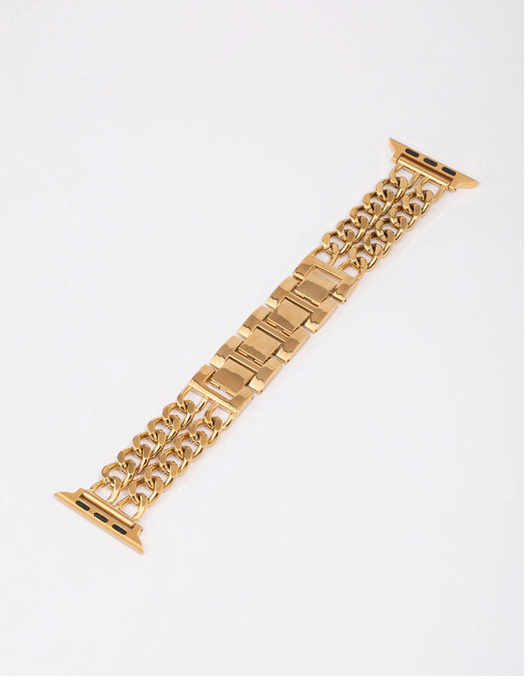 Gold Double Chain Watch Band 38/40/41mm