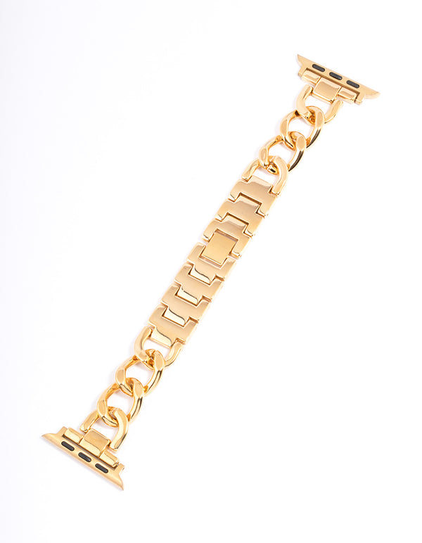 Gold Metal Chain Watch Band 42/44/45mm