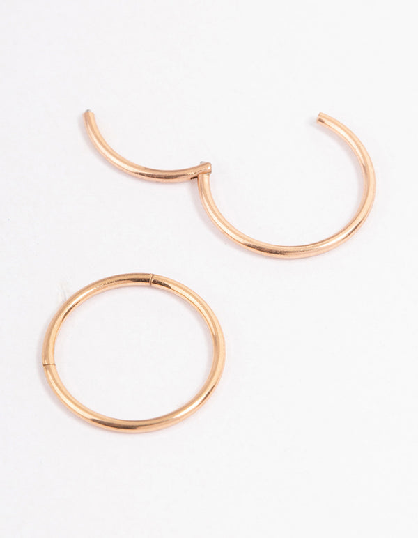 Surgical Steel Fine Sleeper Earrings 10mm