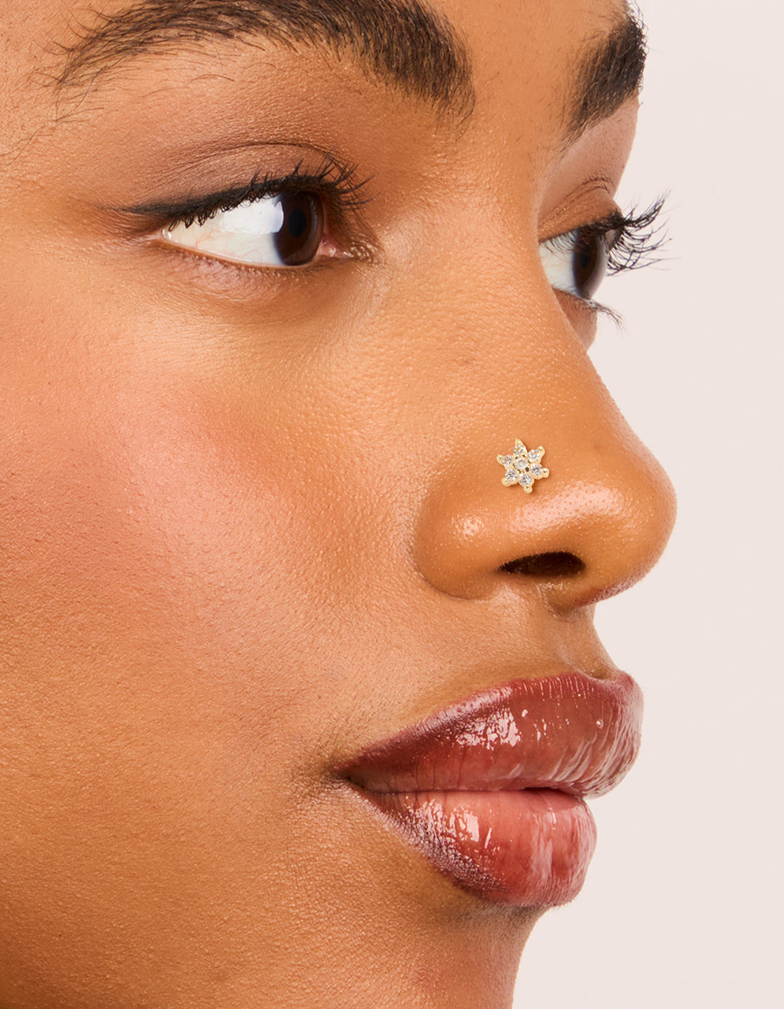 Gold Plated Surgical Steel Circle & Flower Nose Studs 3-Pack