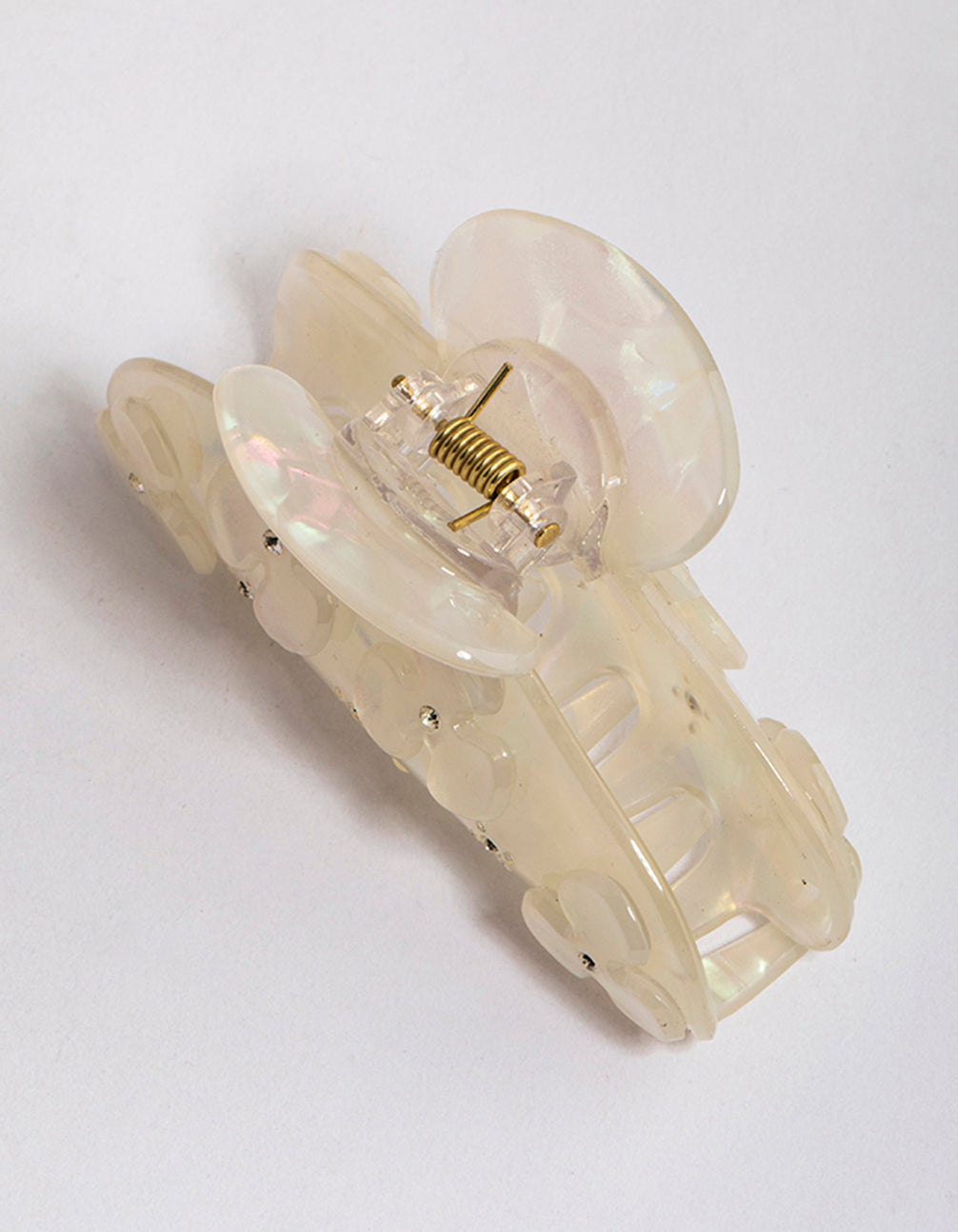 Acrylic Flower Diamante Hair Claw Clip