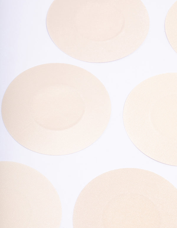 Neutral Fabric Round Nipple Covers Pack