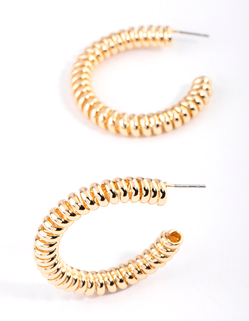 Gold Rigged Hoop Earrings