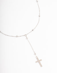 Waterproof Stainless Steel Drop Ball Cross Y-Necklace - link has visual effect only