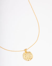 Gold Plated Scorpio Coin Pendant Necklace - link has visual effect only