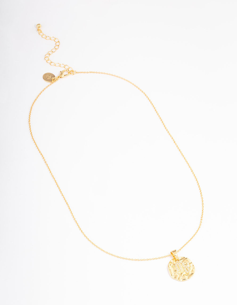Gold Plated Scorpio Coin Pendant Necklace
