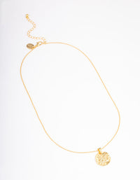 Gold Plated Taurus Coin Pendant Necklace - link has visual effect only