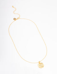 Gold Plated Pisces Coin Pendant Necklace - link has visual effect only