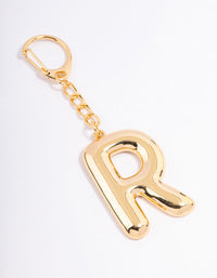 Key Ring Letter R Gold Plated Letter R Key Chain - Lovisa