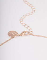 Rose Gold Double Circle Lock Necklace - link has visual effect only
