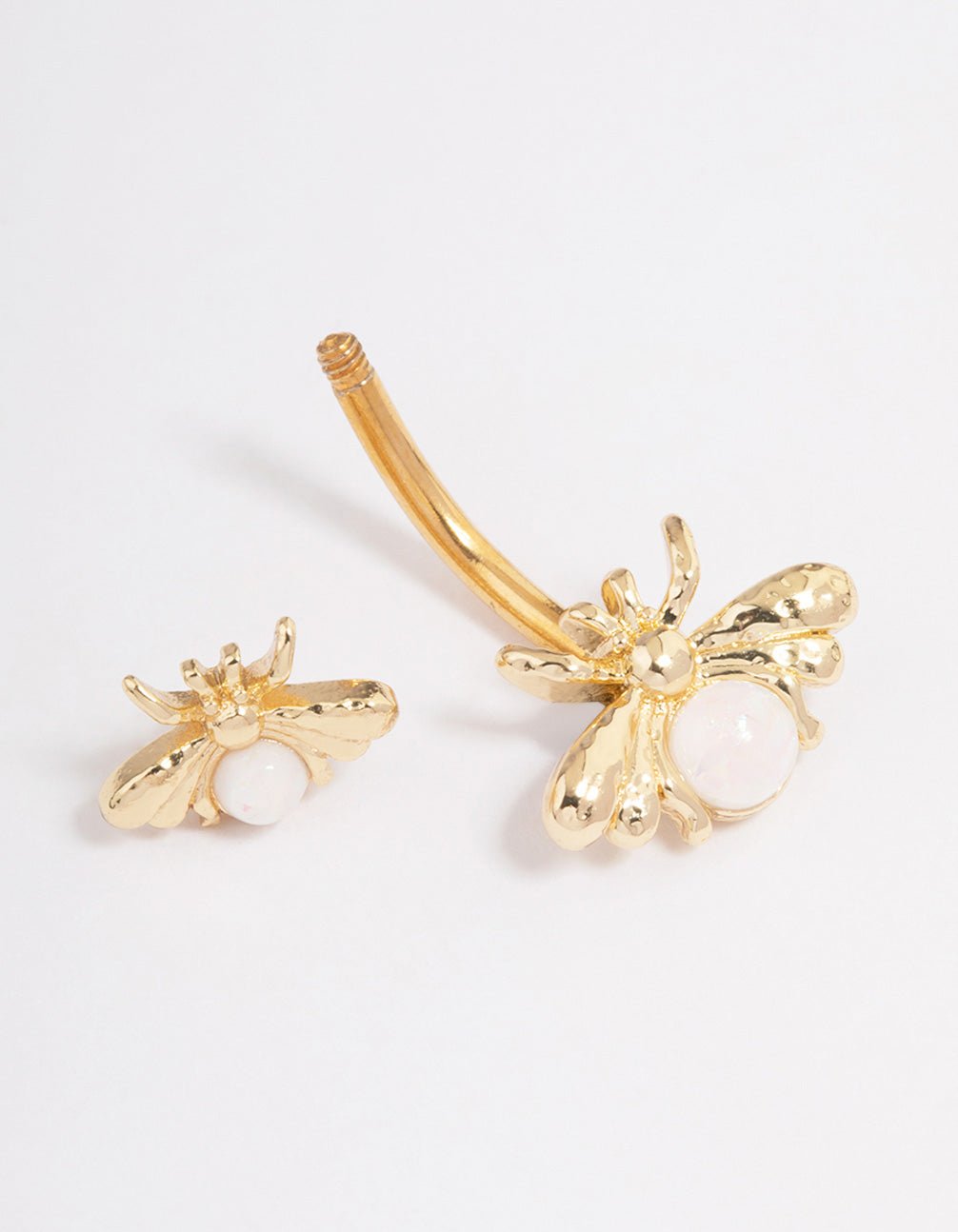 Gold Plated Surgical Steel Firefly Duo Belly Ring