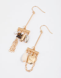 Asymmetrical Beaded Stick Drop Earrings - link has visual effect only